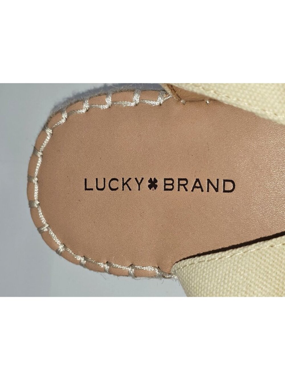 NWOB Lucky Brand Rifka Women's Espadrille Flats Beige Canvas Slip-On Sz 10 058 - Picture 14 of 14